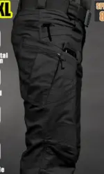 Men's Tactical Cargo Pants 6XL Plus Size Outdoor Casual Sports Pant Hiking Fishing Waterproof Multi-pocket Men Trousers