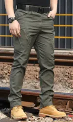 Tactical Work Pants Series New Men's IX9 Tactical Pants Multi-Pocket Large Capacity Training Pants Commuter Pants Wear-resistant
