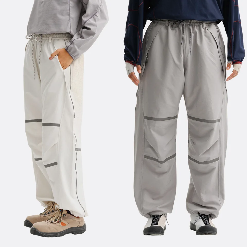 Night Reflective Strip Sports Casual Track Pants Men Women Lightweight Waterproof Quick Dry Loose Techwear Cargo Pant Trouser - Image 3