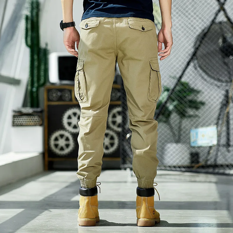 High-end workwear pants for men, spring and autumn, solid color stretch functional straight casual pants, and corset pants - Image 2