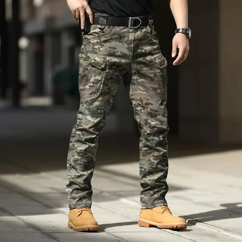 Mens Waterproof Cargo Pants Elastic Multiple Pocket Military Male Trousers Outdoor Joggers Pant Plus Size Tactical Pants Men - Image 4