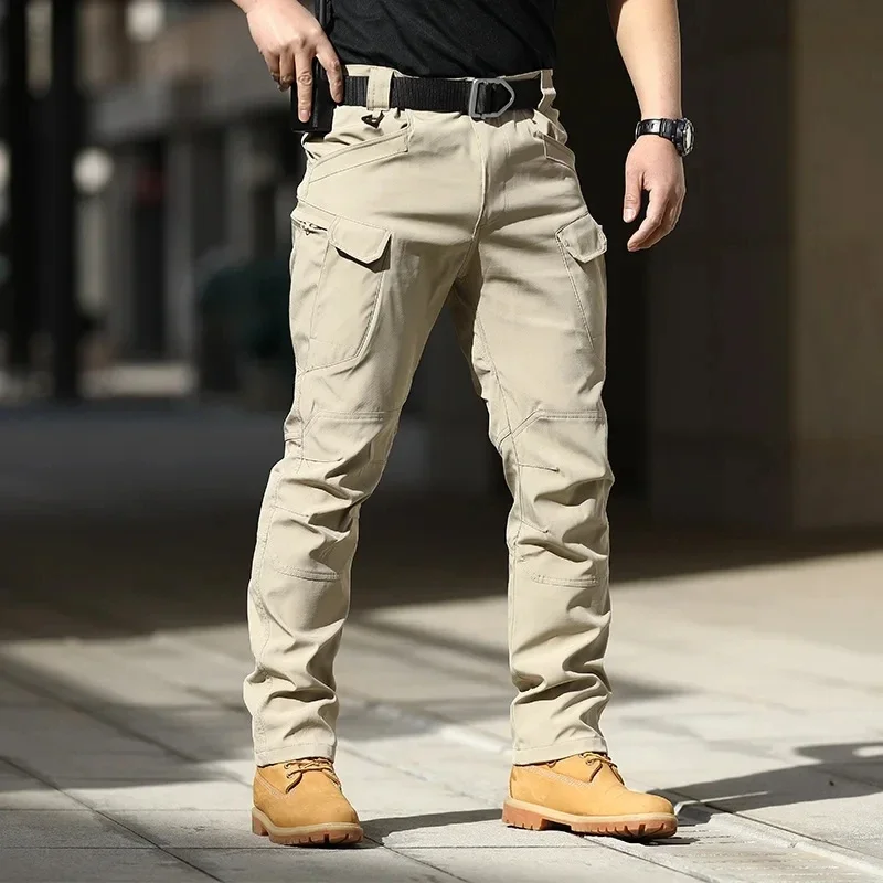 Mens Waterproof Cargo Pants Elastic Multiple Pocket Military Male Trousers Outdoor Joggers Pant Plus Size Tactical Pants Men - Image 3