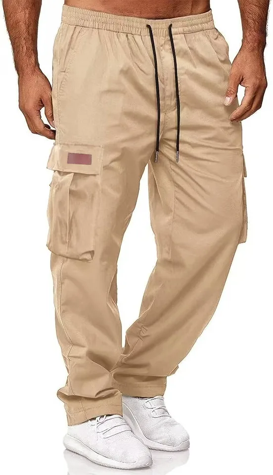 2024 Amazon Summer New Men's Work Pants European and American Independent Station Drawstring Multi Pocket Casual Pants - Image 6