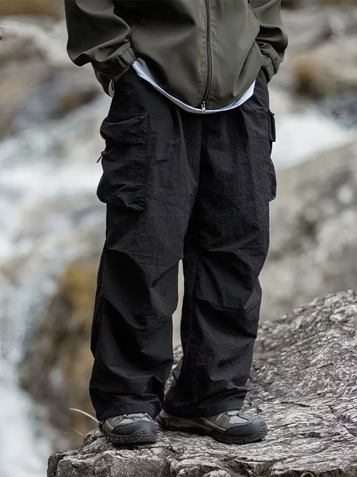 Vintage Baggy Hiking Cargo Pants Men Waterproof Casual Sport Jogging Sping Summer Parachute Pants Outdoor Wide leg Trousers - Image 4