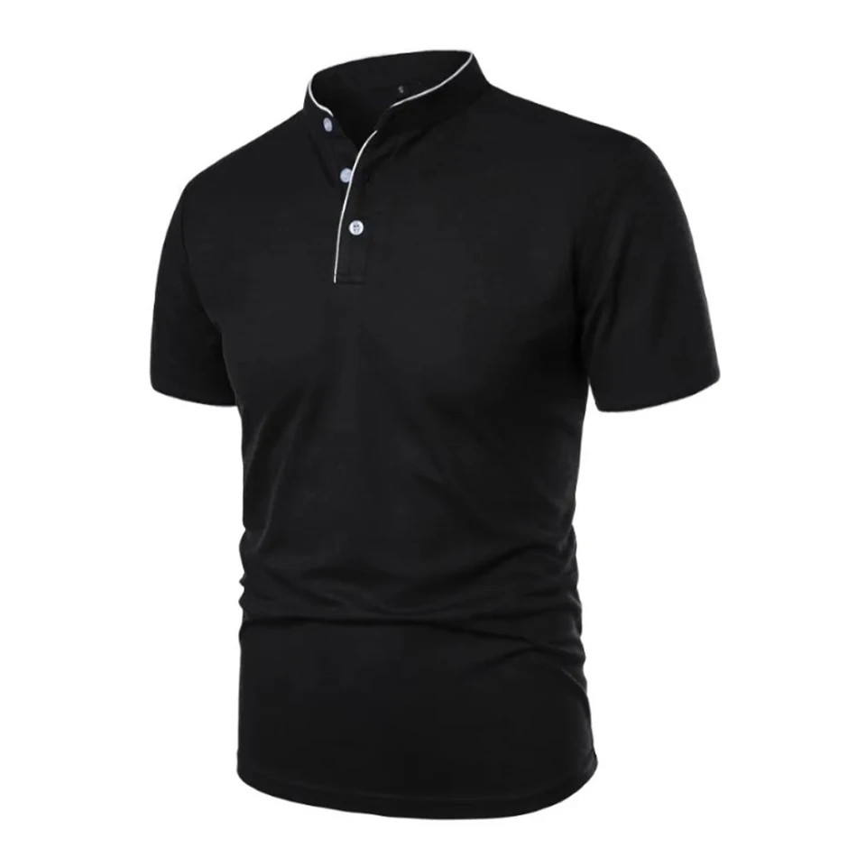 Summer Men's Short Sleeve Polo Shirt Solid Color T Shirts Streetwear Sport Quick-drying Breathable Basic Casual Shirt Tops - Image 5