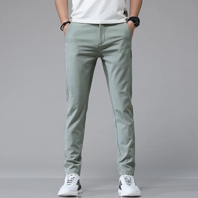 5 Colors Spring Summer Ultra-thin Men's Stretch Slim Straight Casual Pants High Quality Fashion Breathable Golf Sports Trousers - Image 3