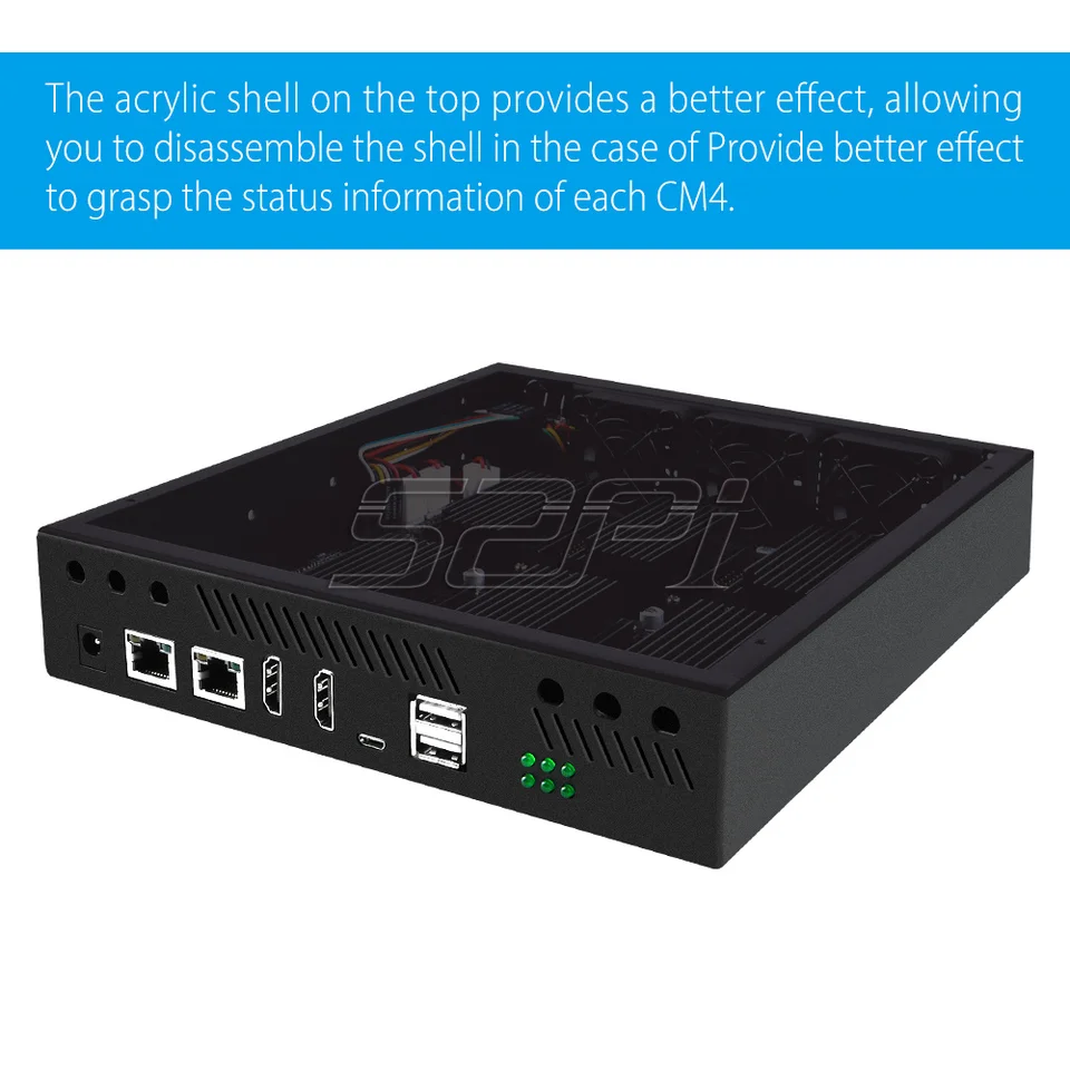 52Pi New DeskPi Super6C Raspberry Pi CM4 Cluster Carrier Mini-ITX Board 6 RPI Compatible CM4 Supported - Image 4