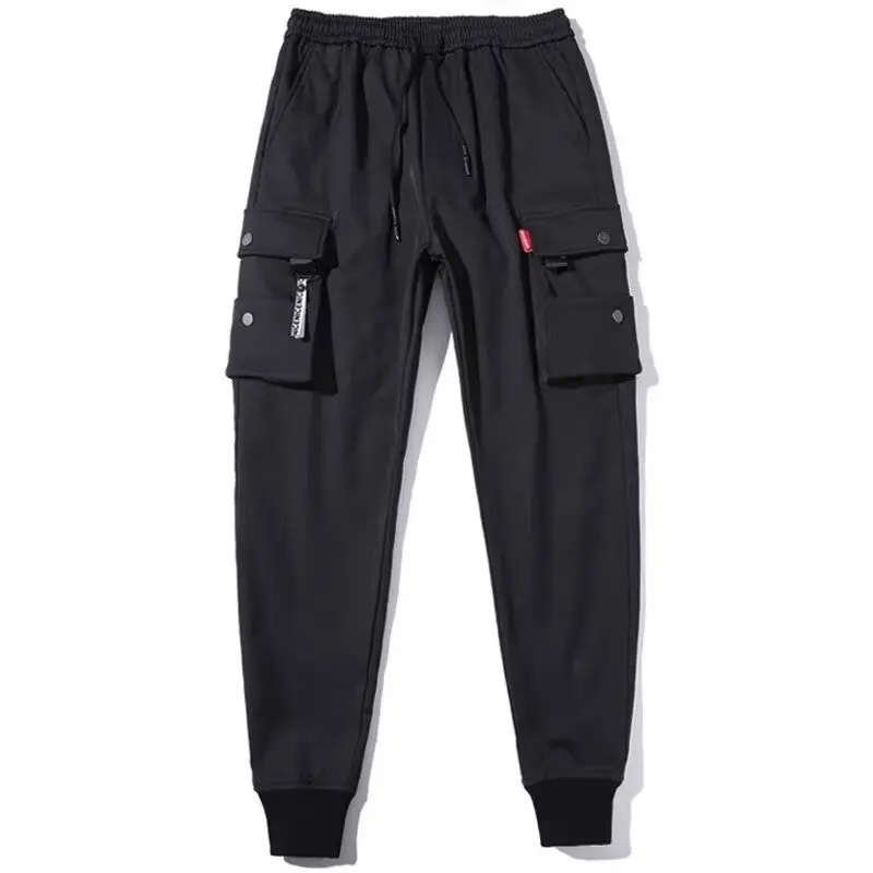 2025 New Trendy Solid Color Pants, Multi Flap Pocket Men's Cargo Pants, Loose Casual Outdoor Pants, Men's Work Pants oversized - Image 5