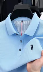 100% pure cotton high-end brand men's short sleeve polo shirt summer fashion original pony embroidery golf Paul casual T-shirt