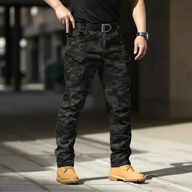 Mens Waterproof Cargo Pants Elastic Multiple Pocket Military Male Trousers Outdoor Joggers Pant Plus Size Tactical Pants Men - Image 5