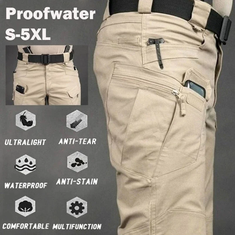6XL Plus Size Men's Tactical Cargo Pants Outdoor Casual Sports Hiking Fishing Waterproof Multi-pocket Trousers - Image 2